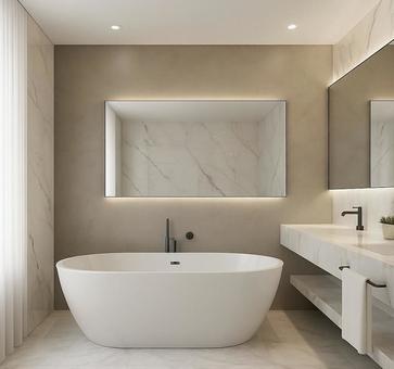 モダンなホテルバスルームの写真