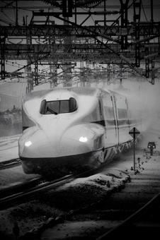 Snowy Maibara Station Tokaido Shinkansen, JPG