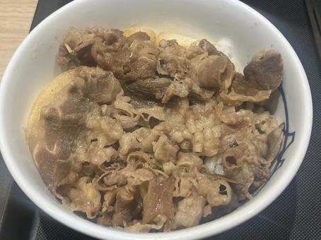 牛丼 牛丼 牛丼,ネギ抜き,つゆだくの写真素材