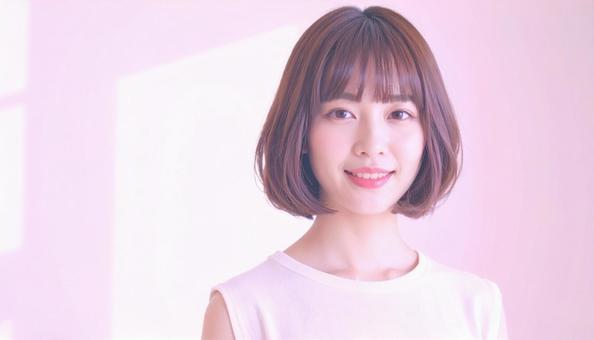 ヘアスタイルモデル：ウェーブの写真