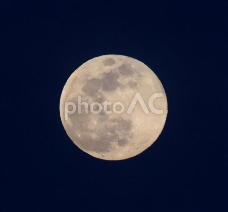 暗闇の中に浮かぶ満月 月,満月,月面の写真素材