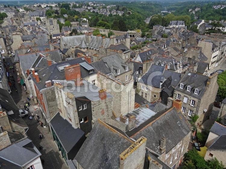 フランス　ディナン　時計台からの風景 フランス,ディナン,時計台の写真素材