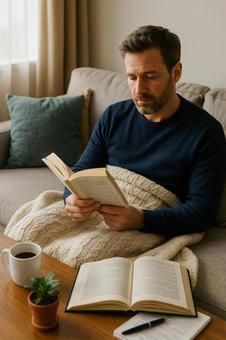 落ち着く読書時間 落ち着く読書時間の写真