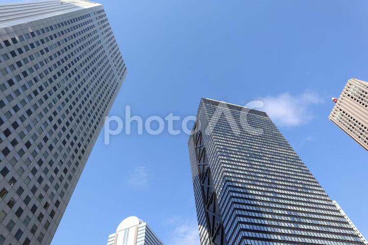 新宿　街並み ビル群,新宿,街並みの写真素材