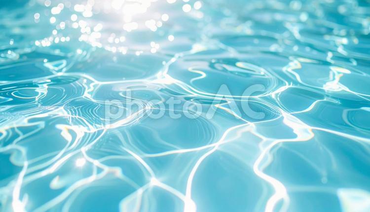 水面に映る光の模様 水面,水,波紋の写真素材