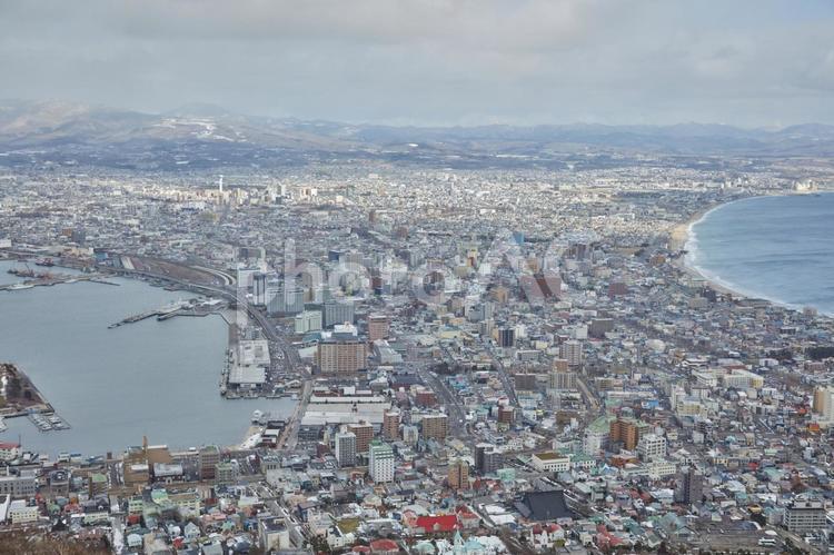 函館山ロープウェイの景色 函館山ロープウェイ,函館山,街並みの写真素材