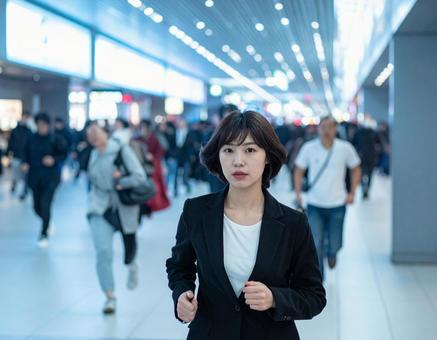 都心を駆ける彼女 都心を駆ける彼女の写真