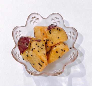 大学芋 大学芋 大学芋,大学いも,さつまいもの写真素材