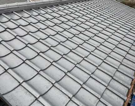 コンクリート瓦塗装後のイメージ③ 瓦,コンクリート,塗装の写真素材