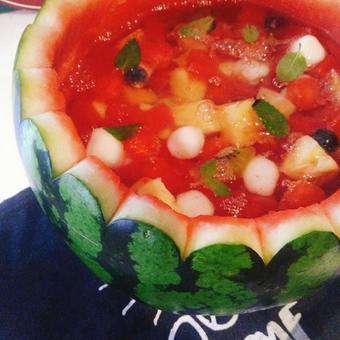 スイカのフルーツポンチ スイカのフルーツポンチの写真