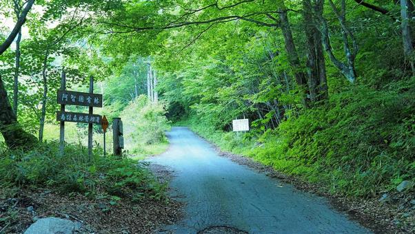 恵那山登山口へ向かう道 アウトドア,登山,トレッキングの写真素材