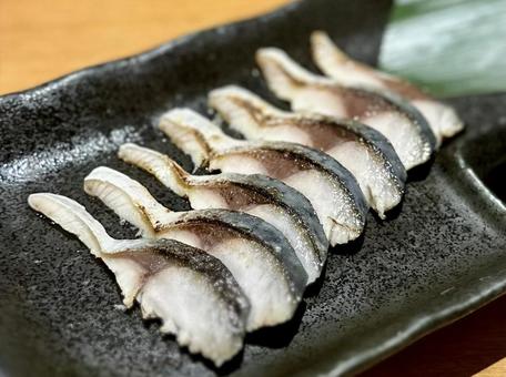 炙り〆さば 炙り〆さば,〆鯖,鯖の写真素材