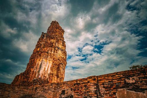 アユタヤ遺跡群（タイ） アユタヤ,タイ,遺跡の写真素材