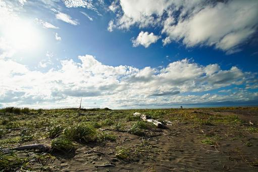 石狩川河口海岸③ 石狩川,河口,海岸の写真素材