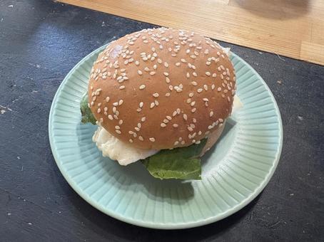 ハンバーガー ハンバーガー ハンバーガー,おうちご飯,手作りの写真素材