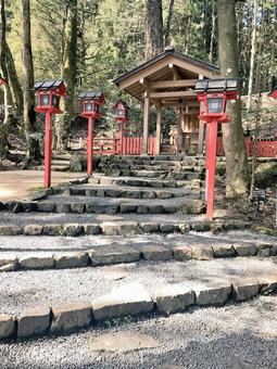 お社 お社 神社,階段,鳥居の写真素材