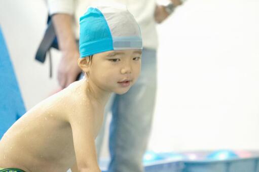 Swimming class, swimming, a swimming pool, swimming, JPG