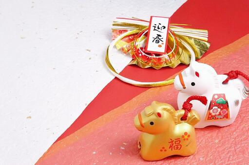 お正月や年賀状のイメージ素材(午年) 年賀状,年賀,午年の写真素材