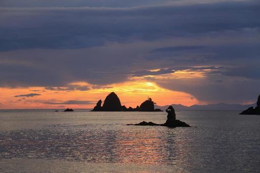 Photo, সুন্দর সূর্যাস্ত, ডাতিয়ানজি কোস্ট, nishiizu-চো, 