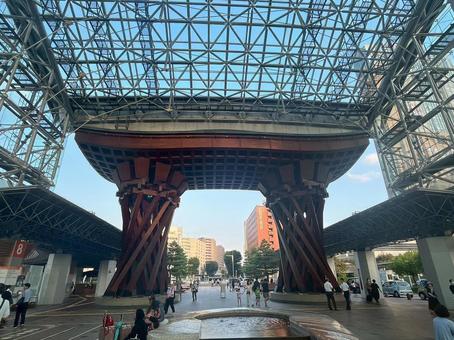 鼓門 鼓門 金沢駅,駅,金沢の写真素材