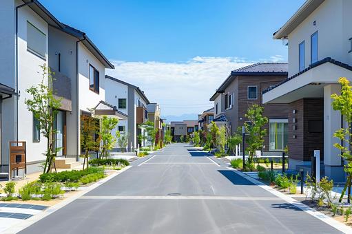 整備された戸建て住宅街・住宅展示場 整備された戸建て住宅街・住宅展示場の写真