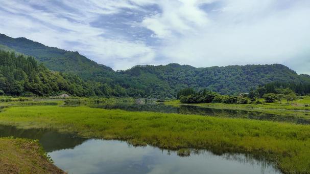 福島県・只見川の風景の写真
