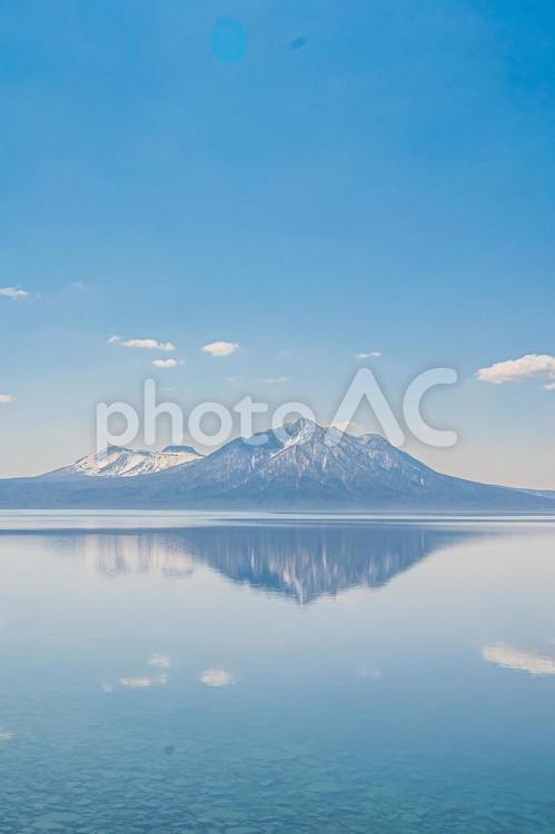 北海道　快晴の支笏湖 北海道,hokkaido,支笏湖の写真素材