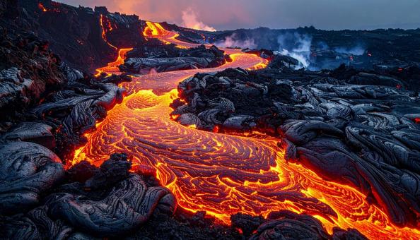 灼熱の溶岩流 灼熱の溶岩流の写真