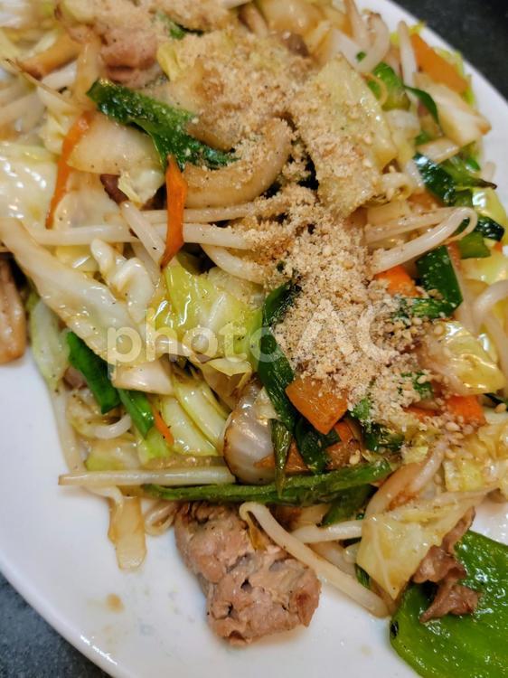 野菜炒め 野菜炒め,キャベツ,豚肉の写真素材