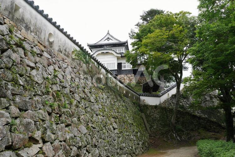 備中松山城 何人もありません,建築,石の写真素材