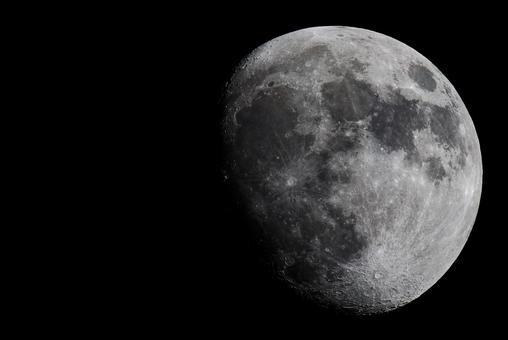 月齢11日の月 月齢11日の月 月齢11日,月,つきの写真素材