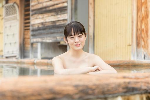 温泉女子イメージ 温泉女子イメージ 女性,温泉,人物の写真素材