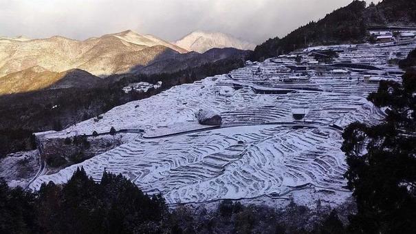 冬の田んぼ 冬の田んぼ 冬,田んぼ,雪の写真素材