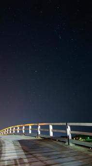 Photo, bridge, starry sky, night sky, 