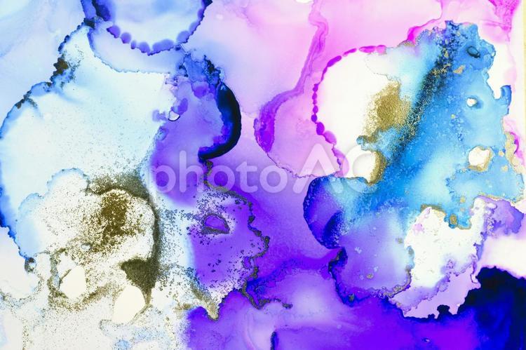 ブルー　バイオレット　アートパネル　アルコールインクアート　インクアート　レジン ブルー バイオレット アートパネル アルコールインクアート インク