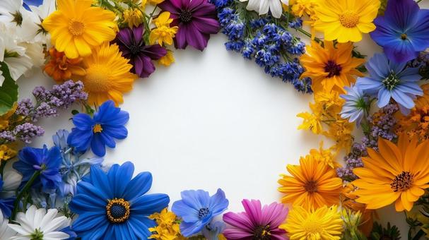 花のフレームの写真