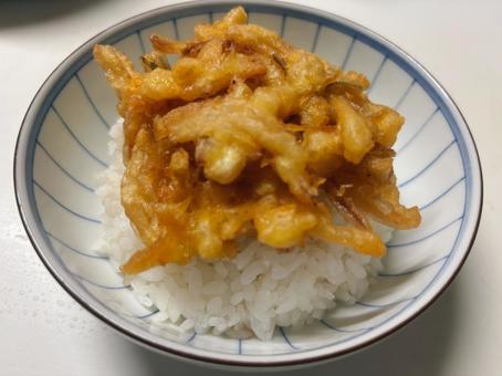 かき揚げ丼 かき揚げ丼 丼,どんぶり,カロリーの写真素材