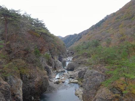 Photo, dragon king gorge, musasabi bridge, landscape, 