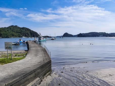 須崎柿崎線ドライブ 柿崎の桟橋と下田の海 須崎柿崎線ドライブ 柿崎の桟橋と下田の海の写真
