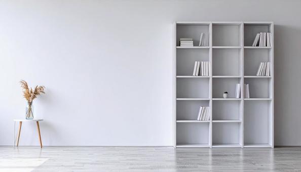 シンプルな棚のある部屋 シンプルな棚のある部屋の写真