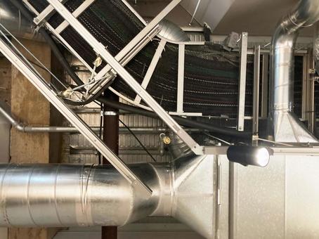 テクスチャ（天井の配管） テクスチャ,天井,配管の写真素材