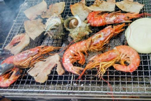 海鮮と肉と野菜のバーベキュー 海鮮と肉と野菜のバーベキューの写真