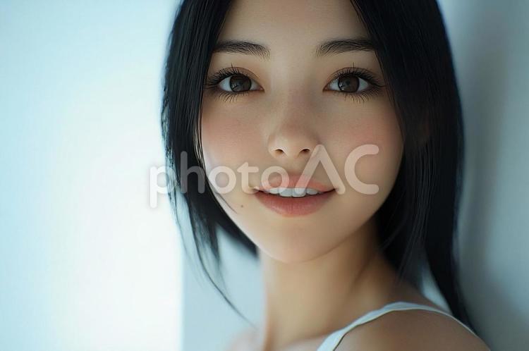 自然体笑顔の美しい日本女性 女性,美人,美しいの写真素材