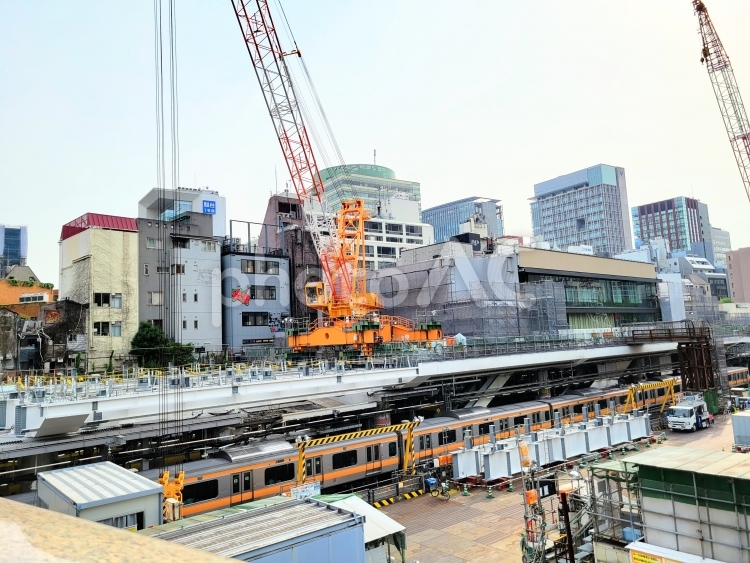 JR御茶ノ水駅と中央線 駅,中央線,線路の写真素材