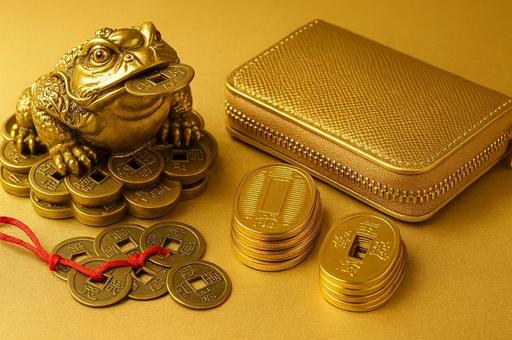 金運アップ!金色のカエル・風水・縁起物 金運アップ!金色のカエル・風水・縁起物の写真