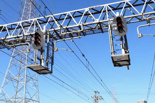 Photo, signal, electric train, railway, 
