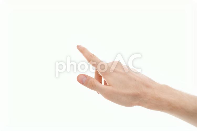 指差しする片手 指差し,右手,指示の写真素材