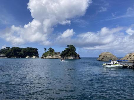 堂ヶ島遊覧船のりば付近 横 堂ヶ島遊覧船のりば付近 横 堂ヶ島,遊覧船,クルーズの写真素材