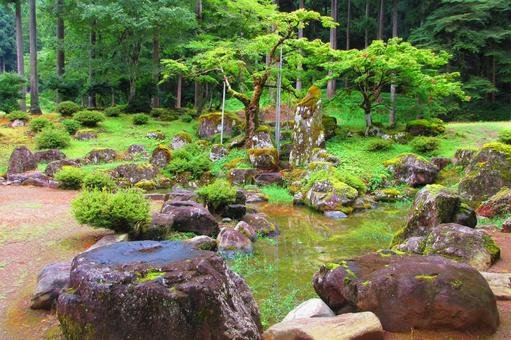 福井県-一乗谷朝倉氏庭園-諏訪館跡庭園 福井県-一乗谷朝倉氏庭園-諏訪館跡庭園 一乗谷,朝倉氏庭園,諏訪館跡庭園の写真素材