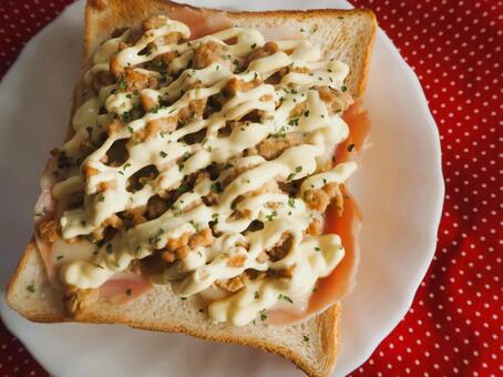 Photo, teriyaki chicken, ham, mayo, 